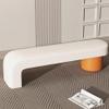 LITFAD Modern Entryway Bench Simplistic Padded Solid Wood Frame Seating Bench Decorative Shoe Changing Benchs for Home Restaurant Clothing Store, Beige/Orange, 71" L x 16" W x 17" H view 1