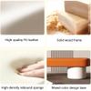 LITFAD Modern Entryway Bench Simplistic Padded Solid Wood Frame Seating Bench Decorative Shoe Changing Benchs for Home Restaurant Clothing Store, Beige/Orange, 71" L x 16" W x 17" H view 4