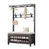 LUYOUBOZHU Coat Stand Floor Standing Coat Rack with Storage Shelf, Space-Saving Entryway Organizer, Modern Hall Tree for Home, Durable Multi-Functional Clothes Hanger(Large) view 1