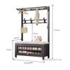 LUYOUBOZHU Coat Stand Floor Standing Coat Rack with Storage Shelf, Space-Saving Entryway Organizer, Modern Hall Tree for Home, Durable Multi-Functional Clothes Hanger(Large) view 2