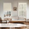 Boolegon Cordless Dual Roller Shades, Linen Beige and Beige, 67" W x 64" H view 4