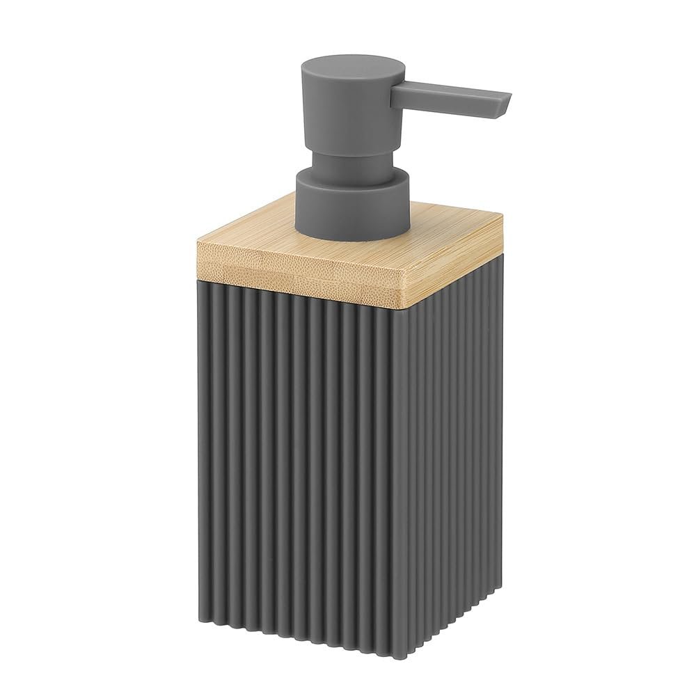 1PCS 350ml Soap Dispenser with Pump Refillable Shampoo Empty Bottle Kitchen Bathroom Hands Body Wash Lotion Container (Grey 350)