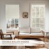 Boolegon Cordless Dual Roller Shades, Jacquard Beige and Beige, 57"W x 64"H view 4