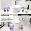Bathroom Accessory Set 6PCS Winter Mountains Panorama ski Slopes ski Lifts Trash can, Soap Dispenser, Toothbrush Holder, Toilet Brush & Holder, Soap Dish for Housewarming Gifts view 4