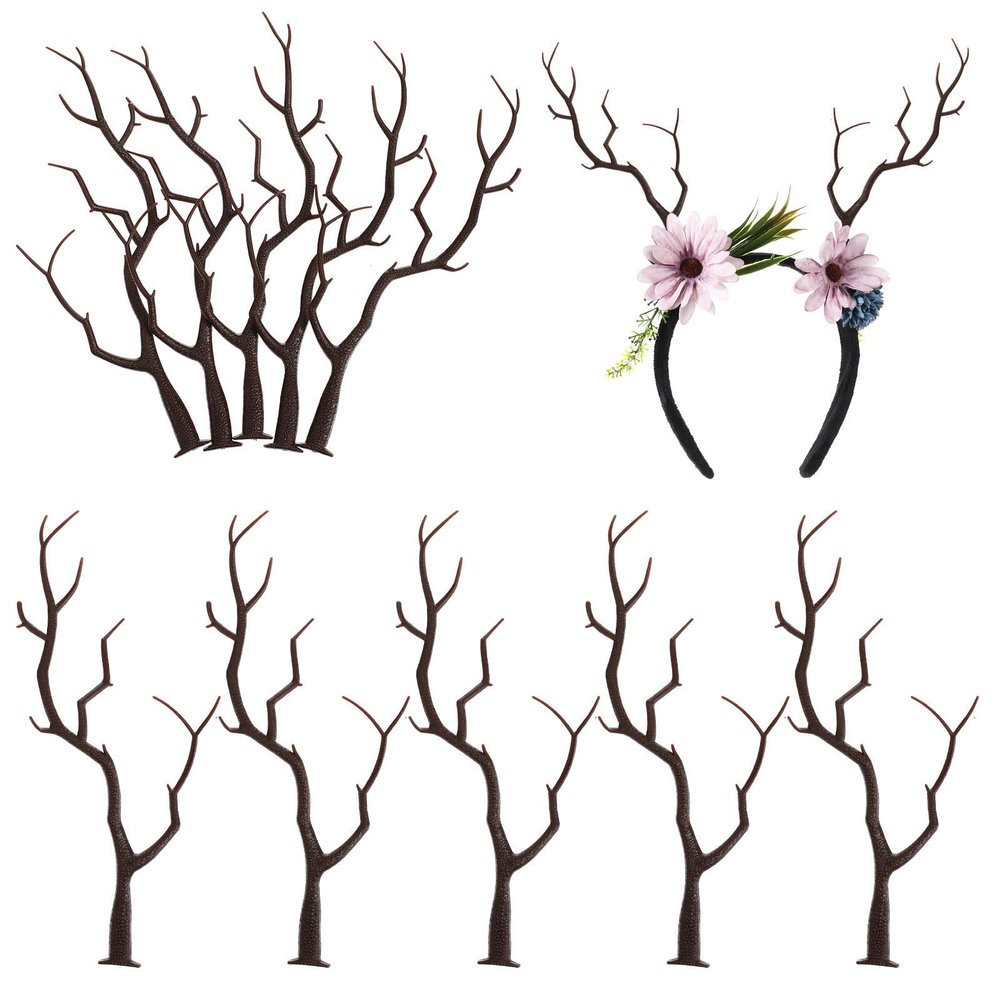 KESYOO 10pcs Decorative Antler Branches, Artificial Antler Dried Tree Branches, Black, 5. 90 X 1. 96 X 0. 19 Inch, Vase Filling Branches for Home Decor