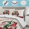 BketraquerC Twin XL Quilt Set, Vintage Christmas Tree Dwarf Lightweight Soft Microfiber Summer Bedspread Coverlet with 2 Pillow Shams, Red Black Check 3 Piece Bedding Set for All Seasons view 4