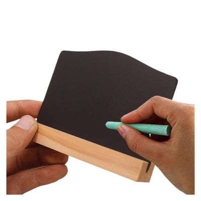 50 Pcs Small Double-Sided Blackboards: Rustic Mini Chalk Signs for Messaging