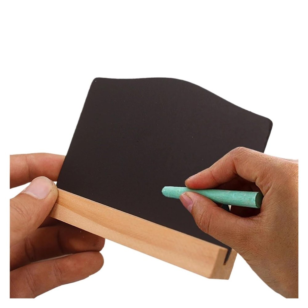 50 Pcs Small Double-Sided Blackboards: Rustic Mini Chalk Signs for Messaging