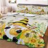 BketraquerC Twin Quilt Set, Yellow Gnome Bee Flower Leaf Lightweight Soft Microfiber Summer Bedspread Coverlet with 2 Pillow Shams, Farmhouse Pastoral Theme 3 Piece Bedding Set for All Seasons view 4