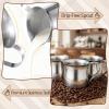 12 Pcs Stainless Steel Bell Creamers, 3 oz Small Creamer Pitcher, Mini Creamer Dispenser with Pouring Spout, Espresso Frothing Pitcher Cup for Restaurant Cafes Home view 3