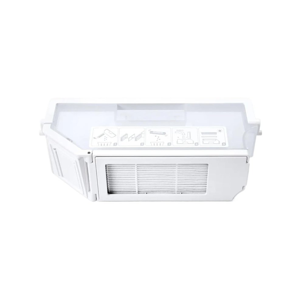 ETXDFTFQ Dustbin HEPA Filter Robot Vacuum Cleaner Spare Accessories Dust Box,Compatible for DEEBOT T10 Omni(White Bin add Filter)