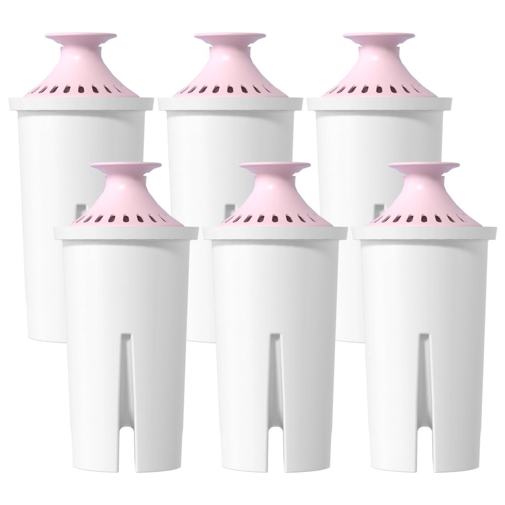 Overbest Magnesium Pitcher Water Filter, Replacement for Brita Pitchers and Dispensers, Brita Classic 35557, OB03, Mavea 107007, and More, Includes 6 Filters