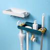 DFWZMQTG Punching-Free Wall-Mounted Bathroom Shelf Mop Clip Toilet Towel Storage Rack Hook(OneColor) view 4