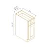 HCIOAN Solid Wood Frame Shaker Base Cabinet 1 Door 1 Drawer with Soft Close Hinges and Slides, 15" W x 24" Lx 34.5" H,Kitchen Cabinet Storage for Modern Home, Easy Assembly RTA in Shaker White view 3