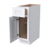 HCIOAN Solid Wood Frame Shaker Base Cabinet 1 Door 1 Drawer with Soft Close Hinges and Slides, 15" W x 24" Lx 34.5" H,Kitchen Cabinet Storage for Modern Home, Easy Assembly RTA in Shaker White view 4