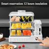 800W 3-Tier Electric Food Steamer with 24L Capacity, Touch Screen, Independent Water Tank, 24h Timer, Auto Shut-Off - Ideal for Healthy Cooking (Blue) view 2