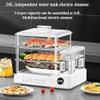 800W 3-Tier Electric Food Steamer with 24L Capacity, Touch Screen, Independent Water Tank, 24h Timer, Auto Shut-Off - Ideal for Healthy Cooking (Blue) view 4