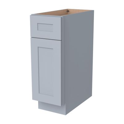 HCIOAN Solid Wood Frame Shaker Base Cabinet 1 Door 1 Drawer with Soft Close Hinges and Slides, 21" W x 24" Lx 34.5" H,Kitchen Cabinet Storage for Modern Home, Easy Assembly RTA in Gray