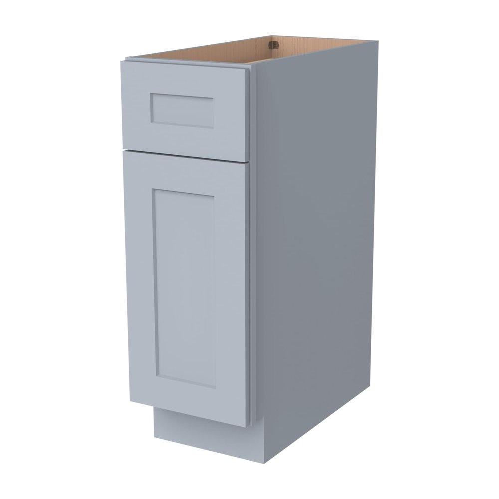 HCIOAN Solid Wood Frame Shaker Base Cabinet 1 Door 1 Drawer with Soft Close Hinges and Slides, 21" W x 24" Lx 34.5" H,Kitchen Cabinet Storage for Modern Home, Easy Assembly RTA in Gray
