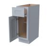 HCIOAN Solid Wood Frame Shaker Base Cabinet 1 Door 1 Drawer with Soft Close Hinges and Slides, 21" W x 24" Lx 34.5" H,Kitchen Cabinet Storage for Modern Home, Easy Assembly RTA in Gray view 2