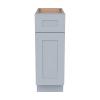 HCIOAN Solid Wood Frame Shaker Base Cabinet 1 Door 1 Drawer with Soft Close Hinges and Slides, 21" W x 24" Lx 34.5" H,Kitchen Cabinet Storage for Modern Home, Easy Assembly RTA in Gray view 3