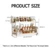 Double layer Spice Rack,Carbon Steel Kitchen Countertop Storage Rack with Foot Pad,Suitable For Storage Countertop Storage Room(30cm) view 2