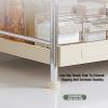 Double layer Spice Rack,Carbon Steel Kitchen Countertop Storage Rack with Foot Pad,Suitable For Storage Countertop Storage Room(30cm) view 3