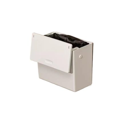6L Wall Mounted Bathroom Trash Can with Lid - Space-Saving Kitchen Hanging Wastebasket, Easy Clean Plastic Rubbish Bin for Efficient Waste Management