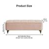 YCKEGEW Modern Ottoman with Storage Velvet Upholstery Bench End of Bed,Large Storage Seat Footstool for Counch,Rectangular Entry Bench for Change Shoe(Light Grey,100cm) view 2