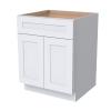 HCIOAN Solid Wood Frame Double Door Shaker Base Cabinet with 1 Drawer Soft Close, 30 x 24 x 34.5 Inch Kitchen Storage Cabinet with Adjustable Shelf, Premium Plywood Construction in Shaker White view 1