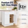 HCIOAN Solid Wood Frame Double Door Shaker Base Cabinet with 1 Drawer Soft Close, 30 x 24 x 34.5 Inch Kitchen Storage Cabinet with Adjustable Shelf, Premium Plywood Construction in Shaker White view 3
