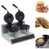 GNNymphyte Commercial UFO Burger Maker Machine, 180 Rotating Ice Cream Sandwich Maker with Non-stick Tray for Household or Commercial (Dual Head) view 1