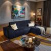 114" Cloud Sectional Couches for Living Room,L Shaped Boneless Couch in A Box,Fluffy Sleeper Sofa with Comfy Chaise No Assembly Required,Blue view 1