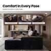 114" Cloud Sectional Couches for Living Room,L Shaped Boneless Couch in A Box,Fluffy Sleeper Sofa with Comfy Chaise No Assembly Required,Blue view 3