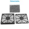 Hitefu 60mm Black Plastic Fan Filter Cover, 4 Pcs view 2