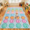 8x10 ft Classroom Smiley Carpet for Kids, Educational Play Rug view 2