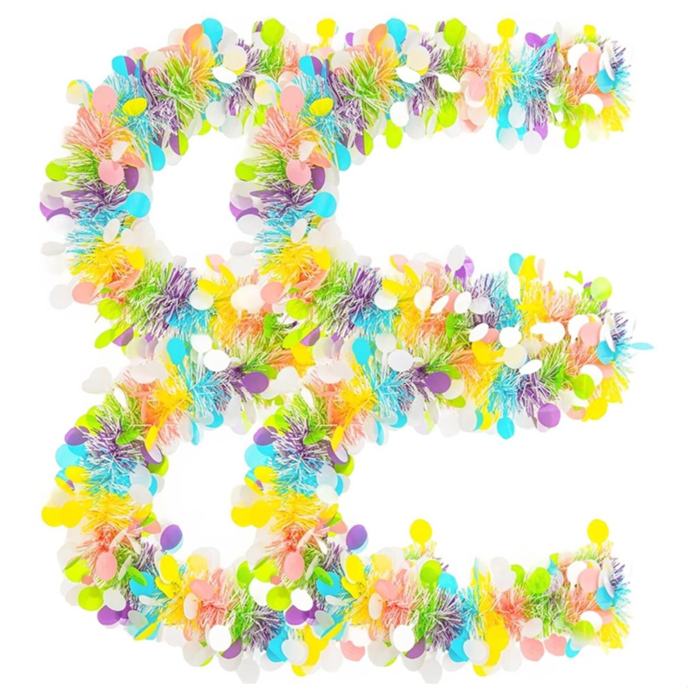 LUMINFLY 10 Pieces, 79 in, Plus Easter Tinsel Ribbon Decorations, Pet Material, Graduation, Birthday, Outdoor Party Decor