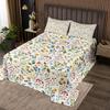 jejeloiu Botanical Floral Printed Bedspread 2 Pieces Twin Size Blossom Flowers Pattern Coverlet Set Soft Cozy Natural Theme Lightweight Quilted Coverlet for All Season with 1 Pillowcase view 1
