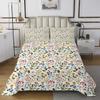 jejeloiu Botanical Floral Printed Bedspread 2 Pieces Twin Size Blossom Flowers Pattern Coverlet Set Soft Cozy Natural Theme Lightweight Quilted Coverlet for All Season with 1 Pillowcase view 2