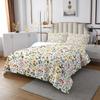 jejeloiu Botanical Floral Printed Bedspread 2 Pieces Twin Size Blossom Flowers Pattern Coverlet Set Soft Cozy Natural Theme Lightweight Quilted Coverlet for All Season with 1 Pillowcase view 4