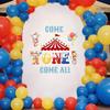 LANKBACK Come One Come All Decal One Year Old Birthday Party Supplies Circus Tent Big Top Theme 1st Birthday Baby Shower Party Supplies view 1