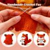 Stocking Stuffers for Teen Girls Mini Crochet Fox Plush with Pun Card, Cute, Cozy Desk/Nightstand Decor, Secret Santa, Woodland Kawaii view 3