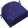 IQNJERYV Outdoor Chair Cushions 2020 1919 1818 Set of 2/4 Waterproof Patio Chair Pads Round Corner Outdoor Seat Cushion with Ties for Garden Yard Lawn Furniture(Dark Blue,43x43x5cm 1pc) view 1