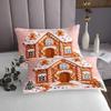 jejeloiu Gingerbread Man Bedspread Quilts Pink Christmas Coverlet Set Twin Size for Kids Boys Girls Snowflake Quilted Coverlet for All Season with 1 Pillowcase view 3