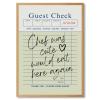 Balsuka Guest Check Poster Chef Was Cute Would Eat Here Again Quotes Wall Decor Funny Kitchen Wall Art Trendy Canvas Print Painting Aesthetics for Restaurant Cafe Dining Room 8x10inch Wooden frame view 1