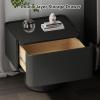 Creative Microfiber Leather Nightstand with Drawer Mute Slides Versatile Side Table for Living Room & Office Solid Construction(Orange,40cm) view 4