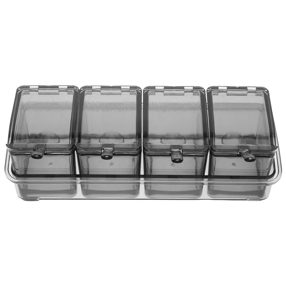 Alipis Multi-Compartment Seasoning Box Plastic Spice Jars Seasonings Container Sets For Storing Salt Spices And Cooking Essentials