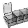 Alipis Multi-Compartment Seasoning Box Plastic Spice Jars Seasonings Container Sets For Storing Salt Spices And Cooking Essentials view 3
