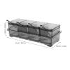 Alipis Multi-Compartment Seasoning Box Plastic Spice Jars Seasonings Container Sets For Storing Salt Spices And Cooking Essentials view 4