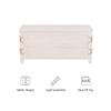 MAKLAINE Cedar Lined Storage Chest, 38 Inch White Distressed Wood Finish, Rope Detail, Versatile Blanket Chest for Seating, Table or Storage, Traditional Style for Bedroom or Living Room Use view 4